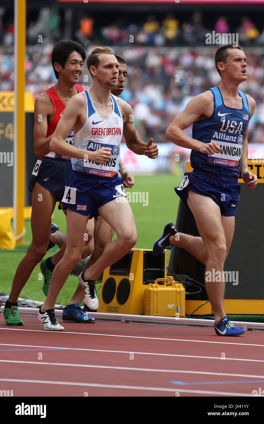 Steve MORRIS of Great Britain in the Men's 5000 m T20 Final at the World Para Championships in London 2017 wins gold Stock Photo