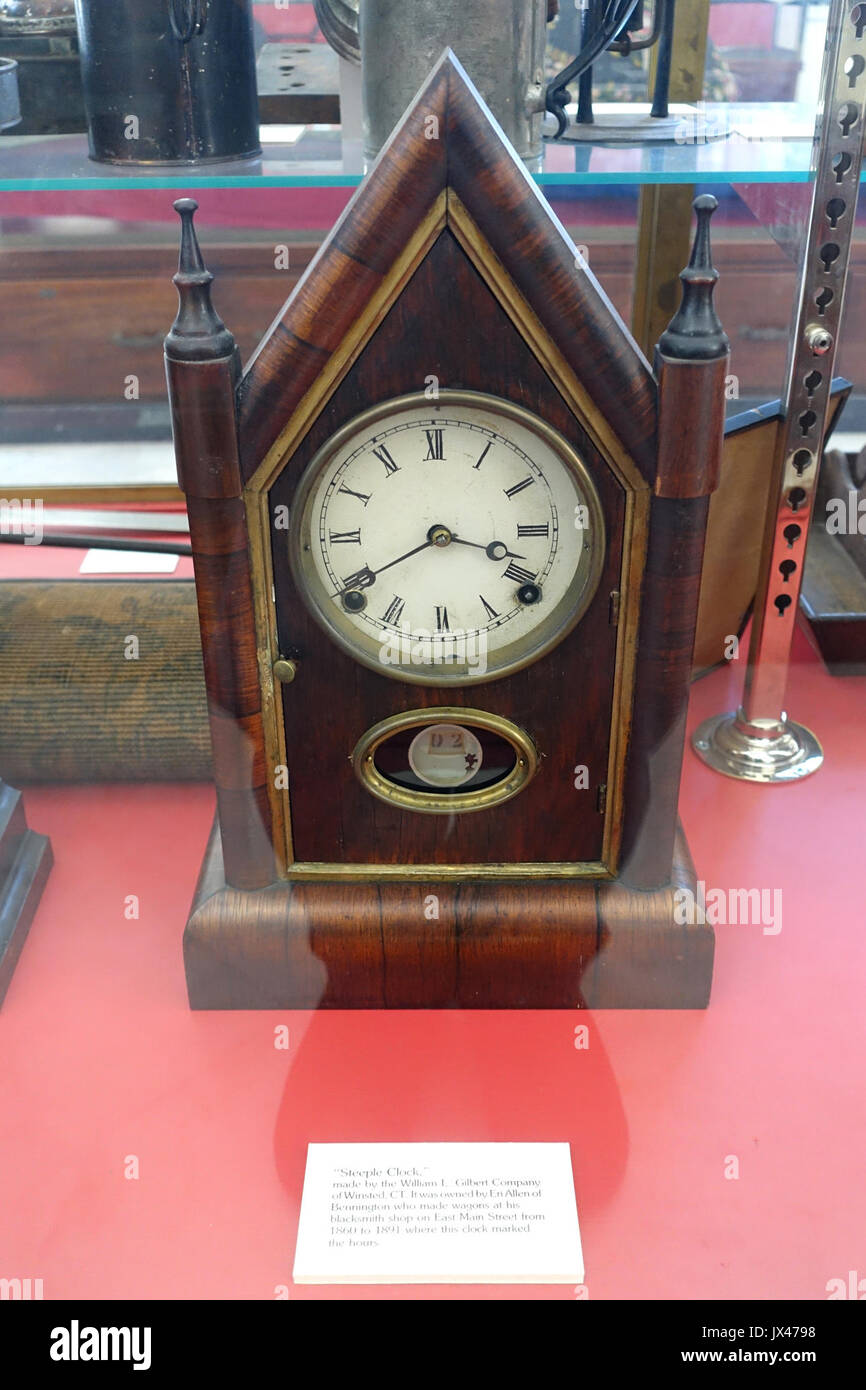 Steeple Clock, made by William L Gilbert Company, Winsted CT, c 1860