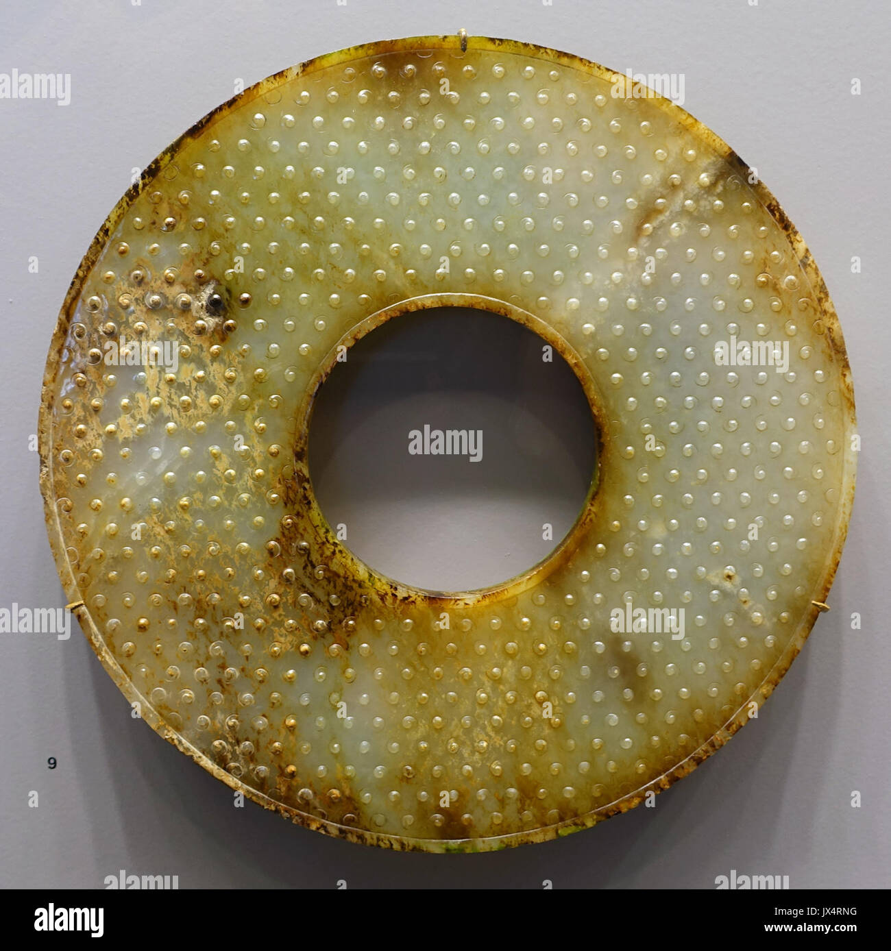 Large disk, China, Warring States period, 5th 4th century BC, nephrite   Arthur M  Sackler Museum, Harvard University   DSC00758 Stock Photo