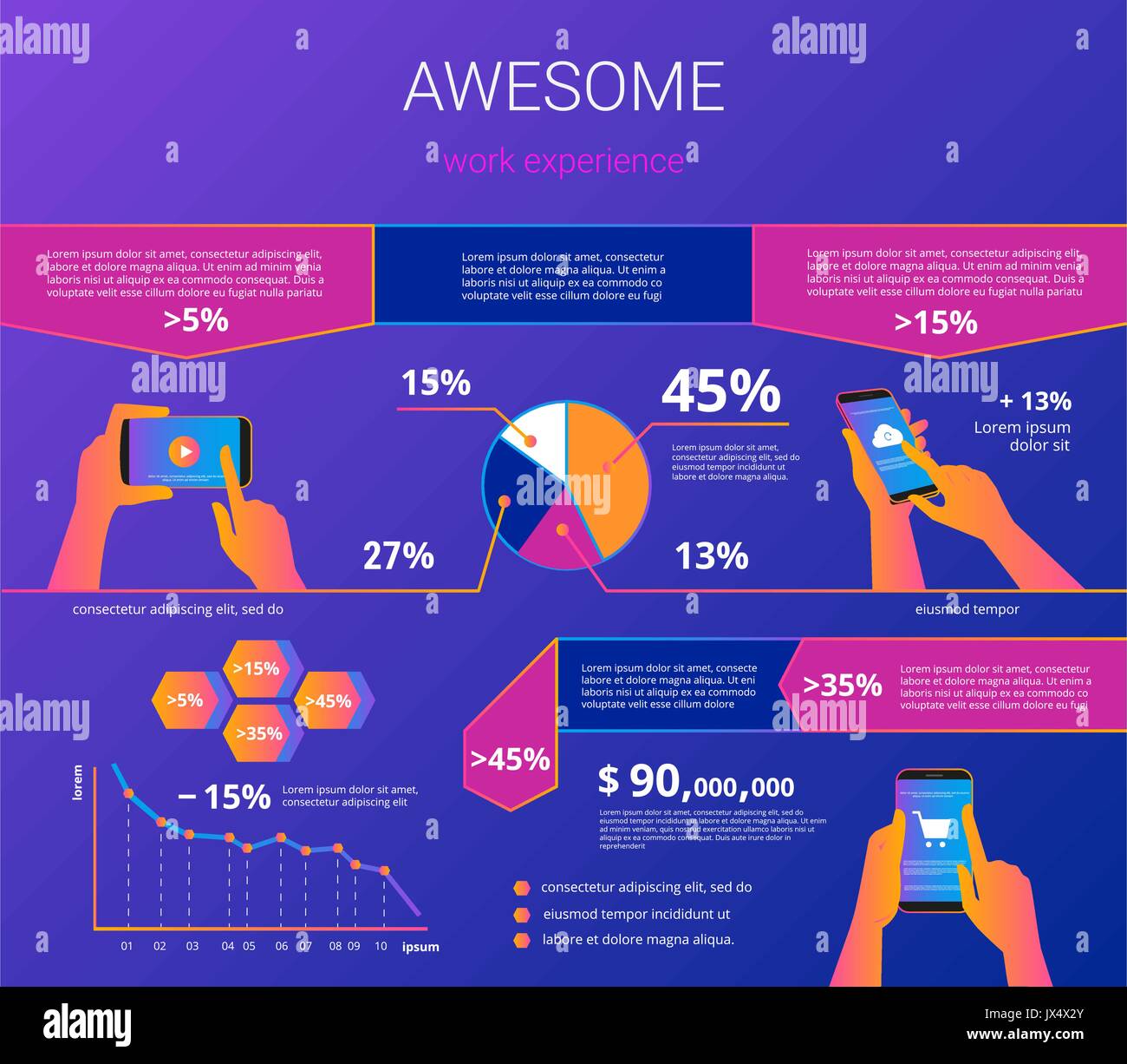 Infographic visualization of usability tablet pc Stock Vector Image ...