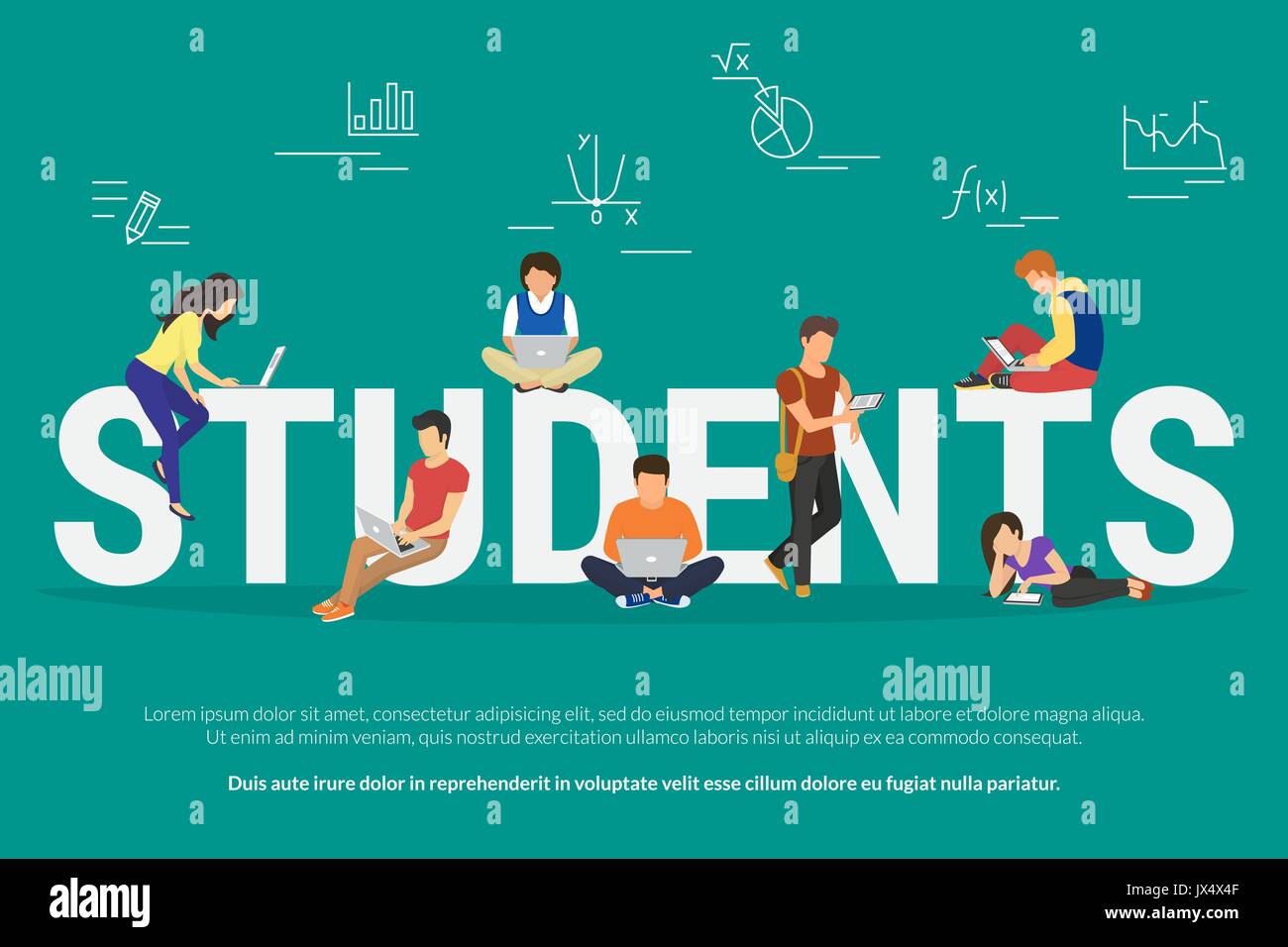 Students vector hi-res stock photography and images - Alamy