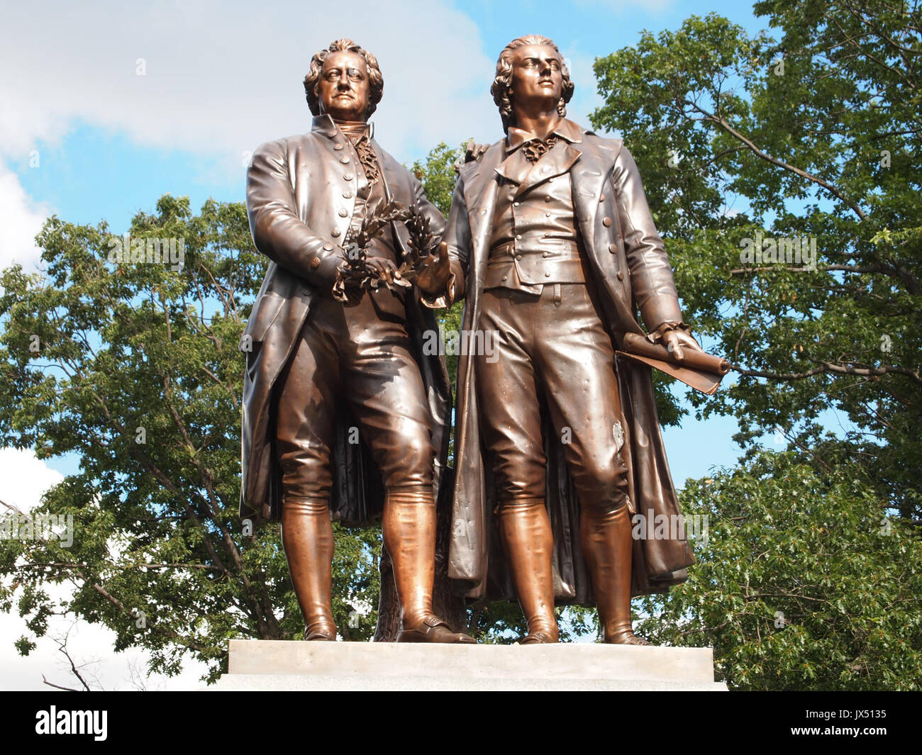 Goethe Schiller Monument   Syracuse Stock Photo