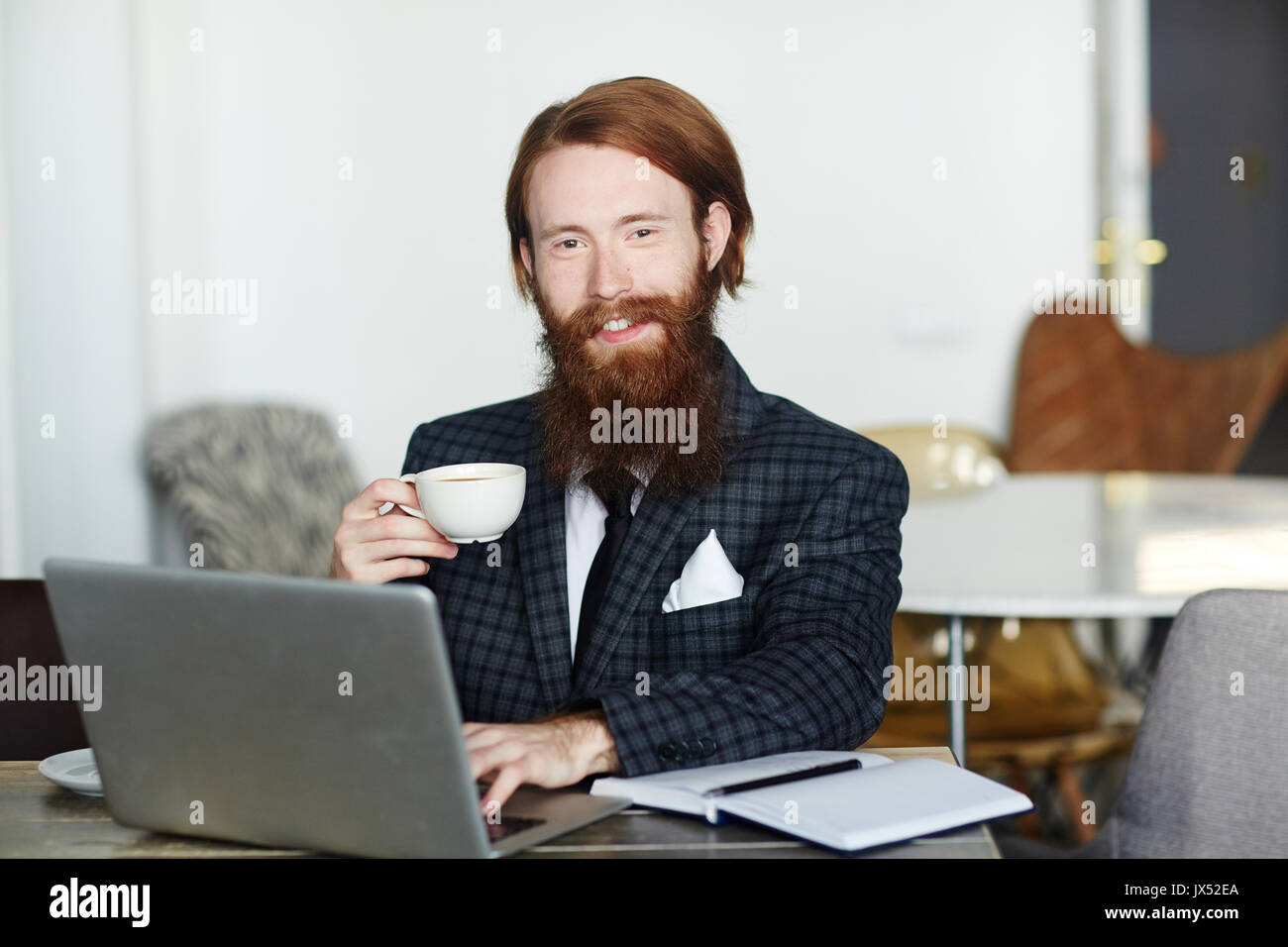 Busy financier Stock Photo