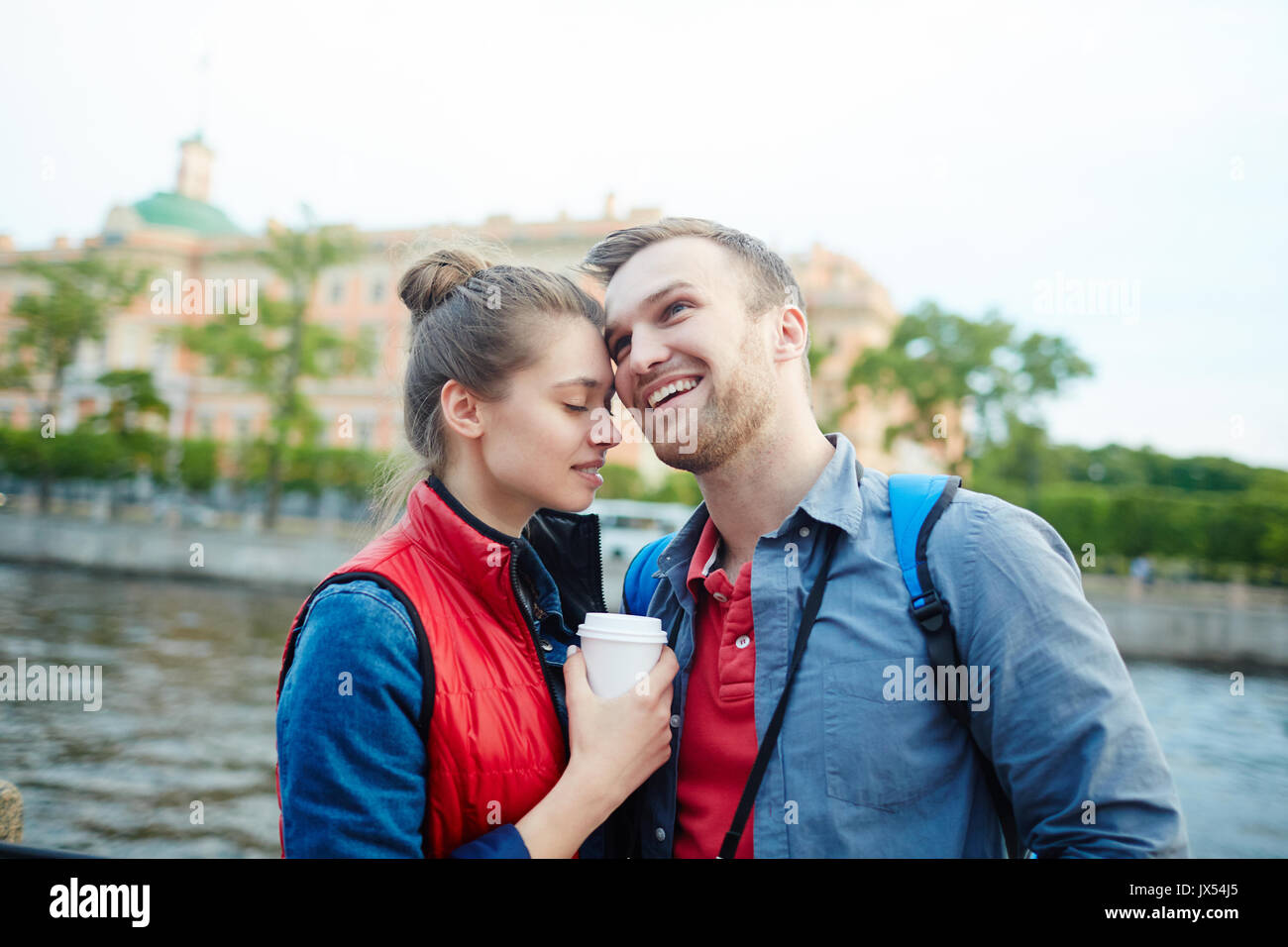 Romantic couple riverside hi-res stock photography and images - Alamy