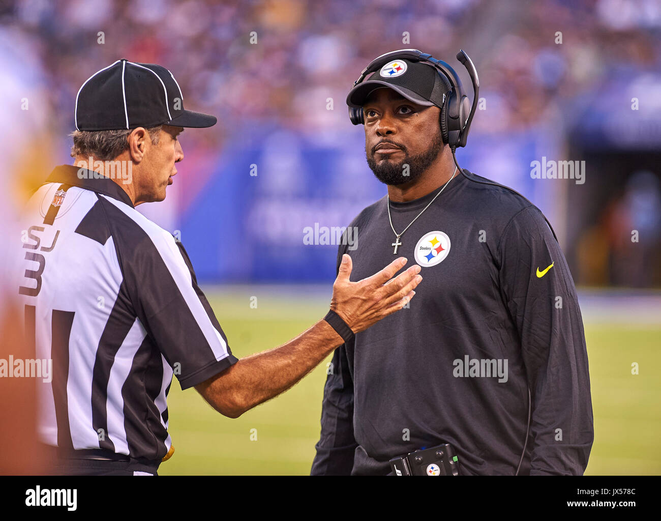 August 11, 2017 - East Rutherford, New Jersey, U.S. - Steelers