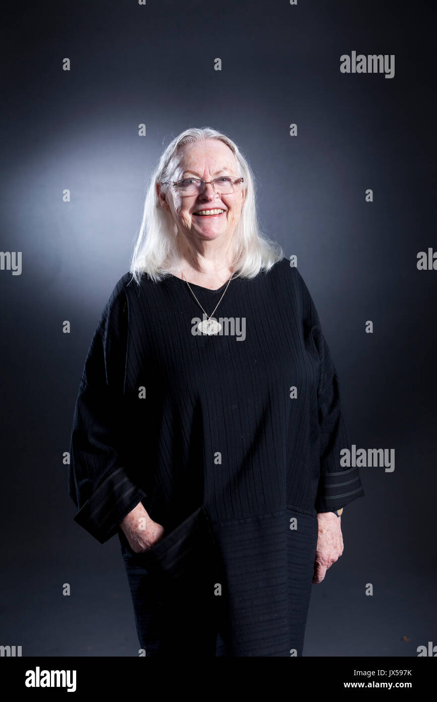 Edinburgh, UK. 14th August 2017. Gillian Clarke, former National Poet of Wales, appearing at the Edinburgh International Book Festival.  Gary Doak / Alamy Live News Stock Photo