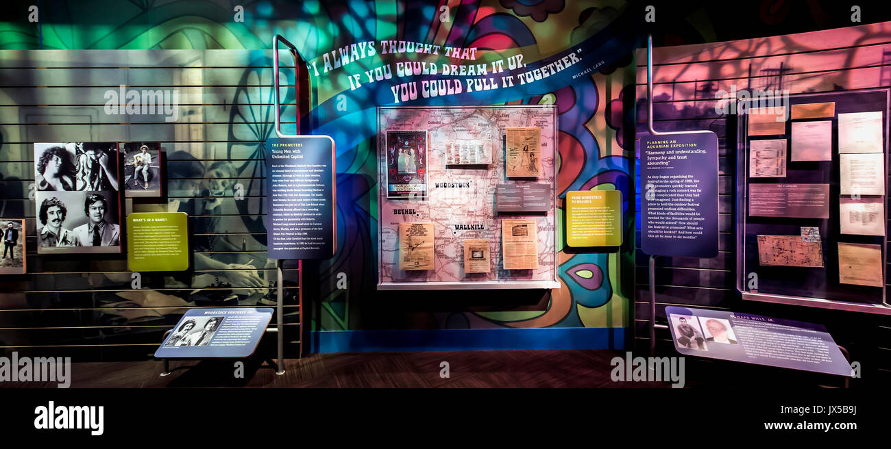 Bethel, New York, USA. 14th Aug, 2017. The Museum at Bethel Woods