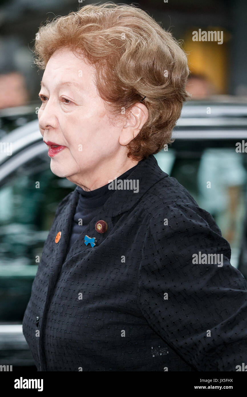 Sunday. 19th June, 2016. Party for Japanese Kokoro leader Kyoko Nakayama  attends a political debate by nine party leaders for the upcoming July 10  upper house election in Tokyo on Sunday, June