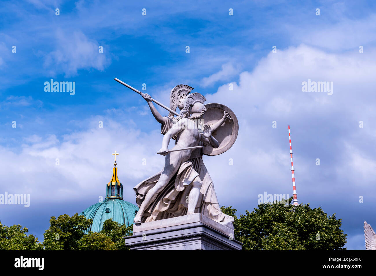 Statues and artwork in the cultured city of Berlin Germany which is a ...