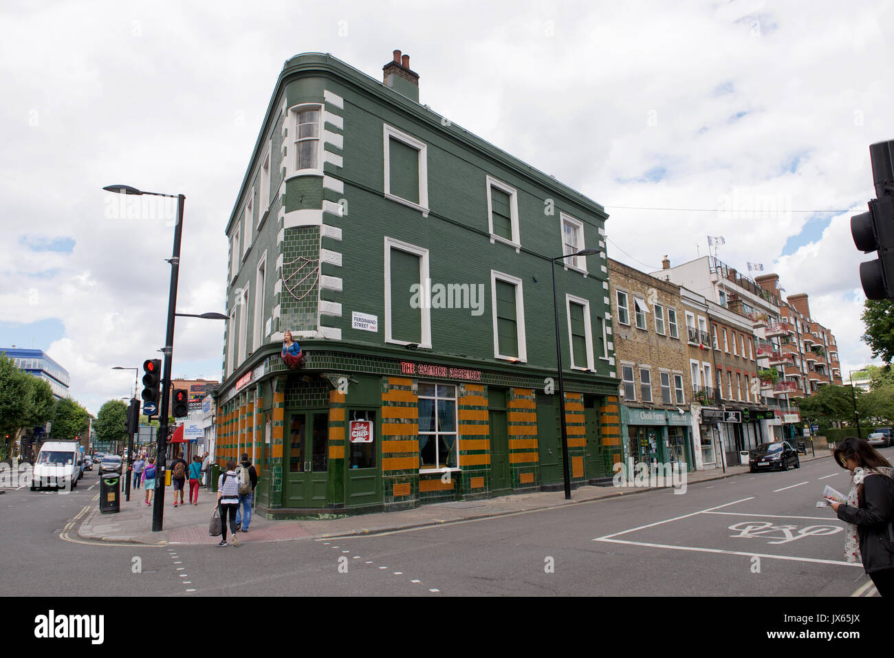 The Camden Assembly Pub at the junction of Ferdinand Street and Chalk