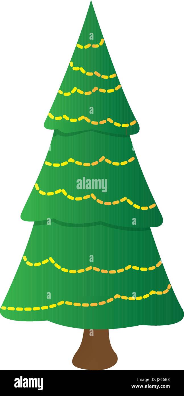 Green artificial christmas tree Stock Vector Images - Alamy