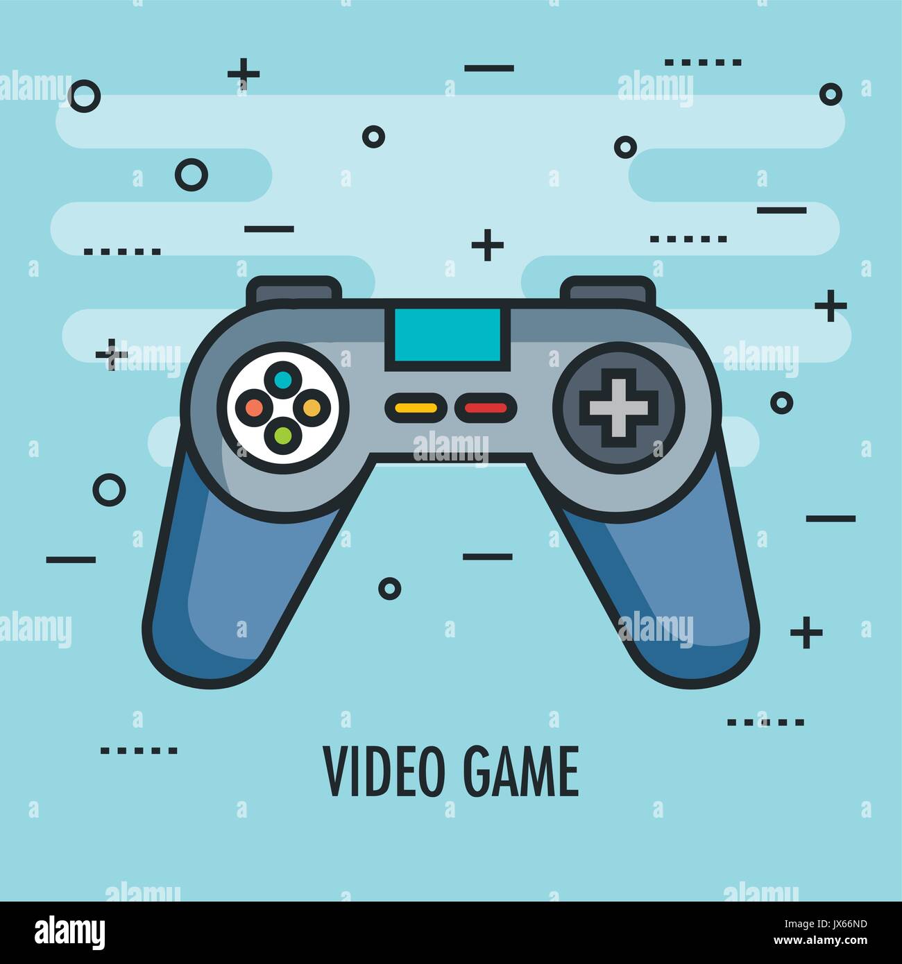gamepad control console for video game device digital vector ...