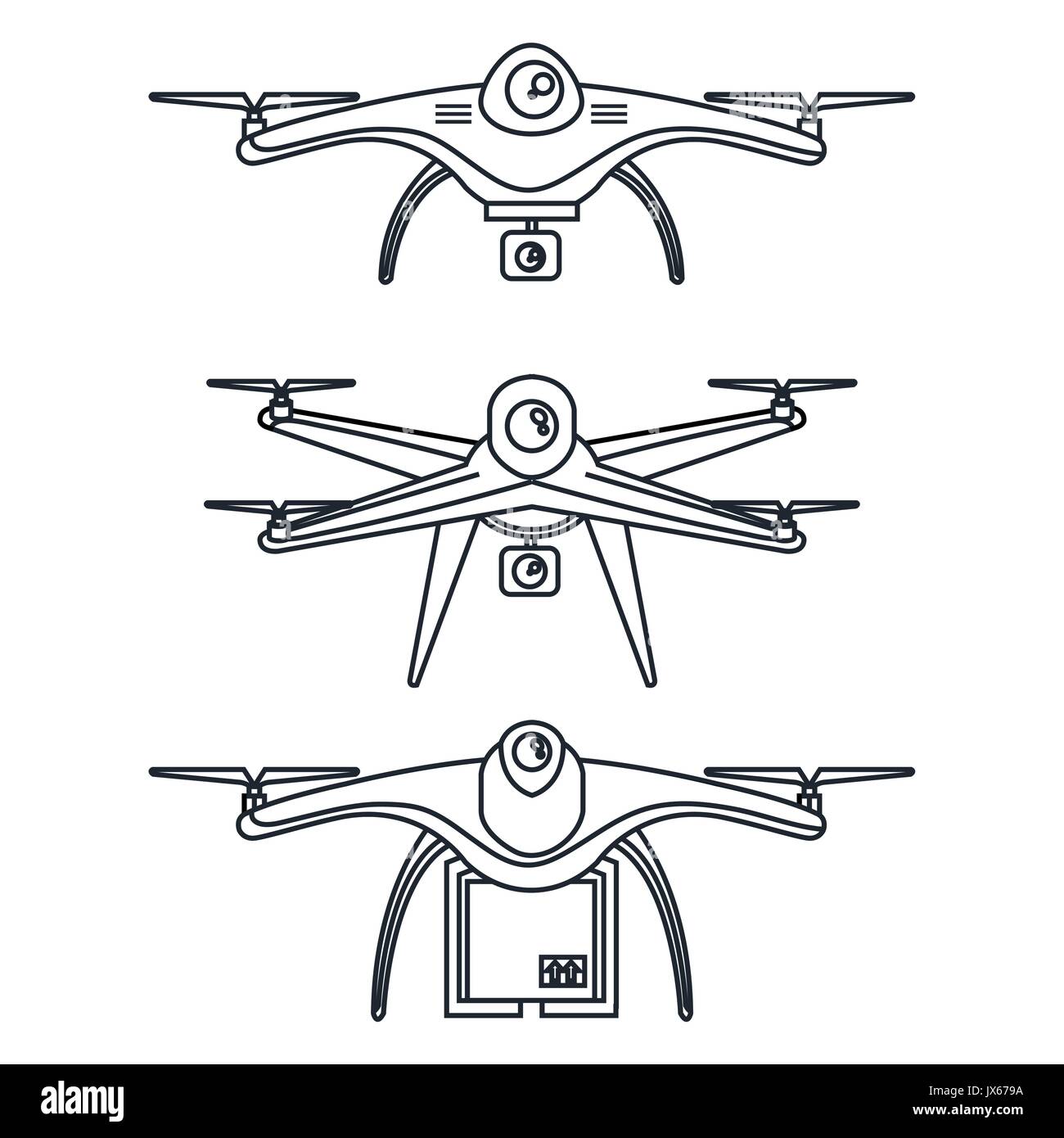 drone photography and video created with camera vector illustration ...