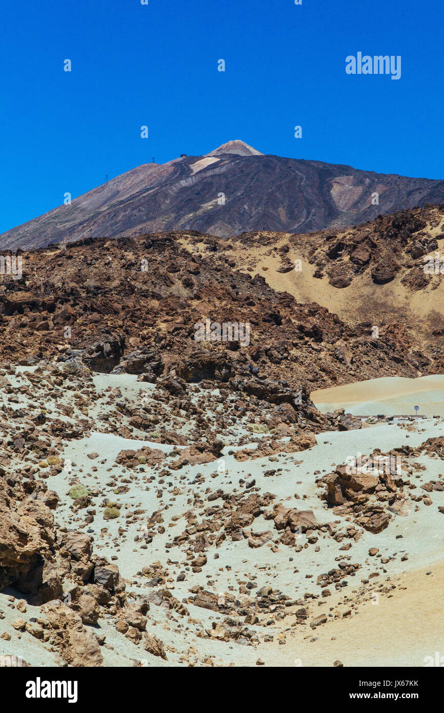 The El Teide National Park in Tenerife, Spain Stock Photo