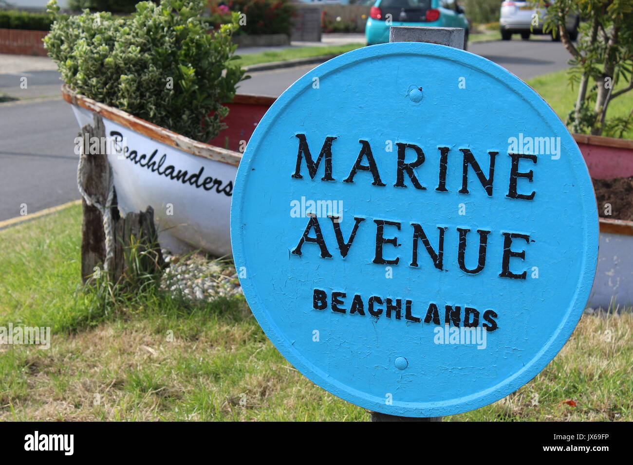 Marine Avenue, Beachlands East Sussex. Stock Photo
