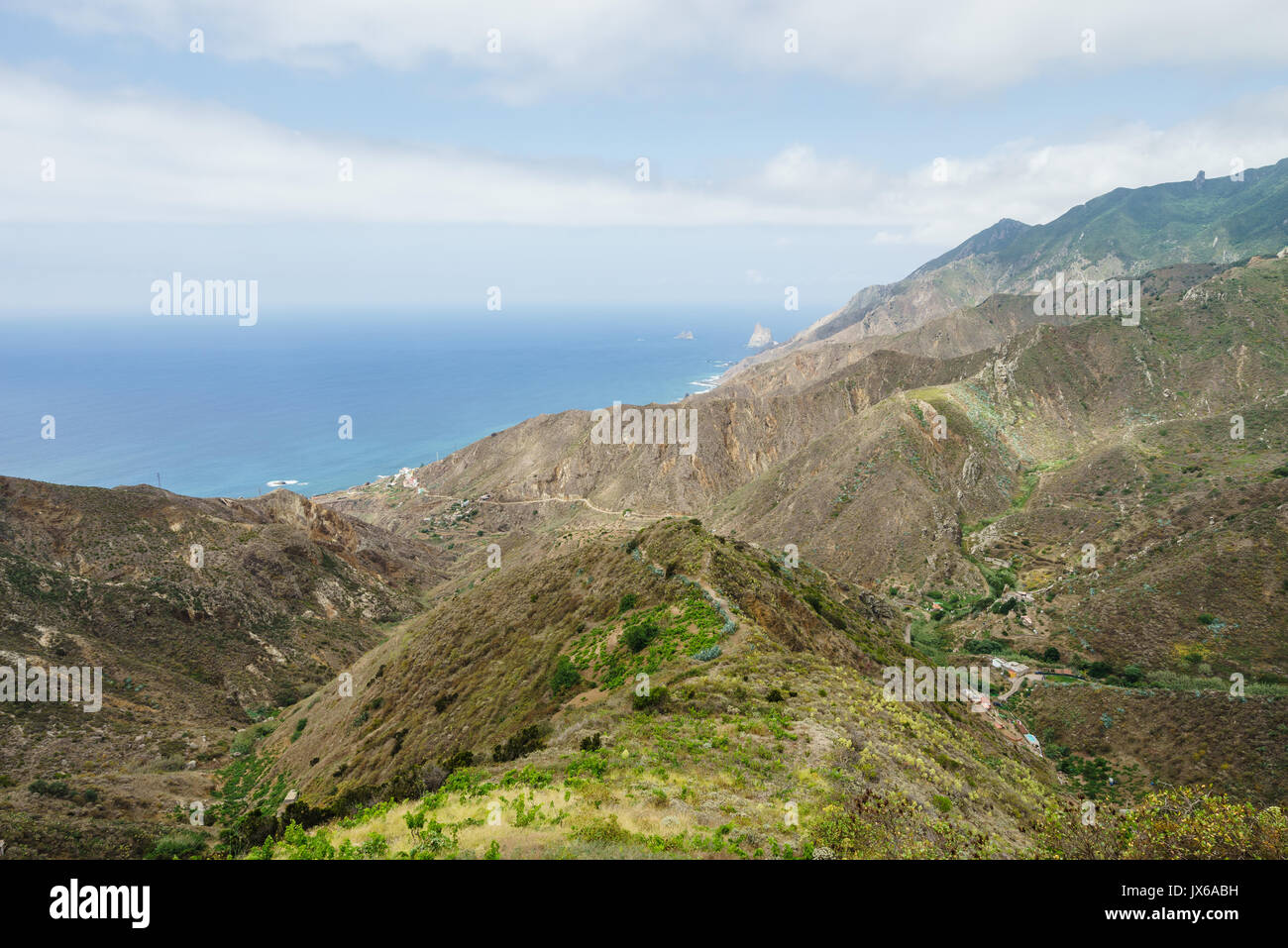 Nice views along the drive on the TF-134 on the Spain island Tenerife Stock Photo