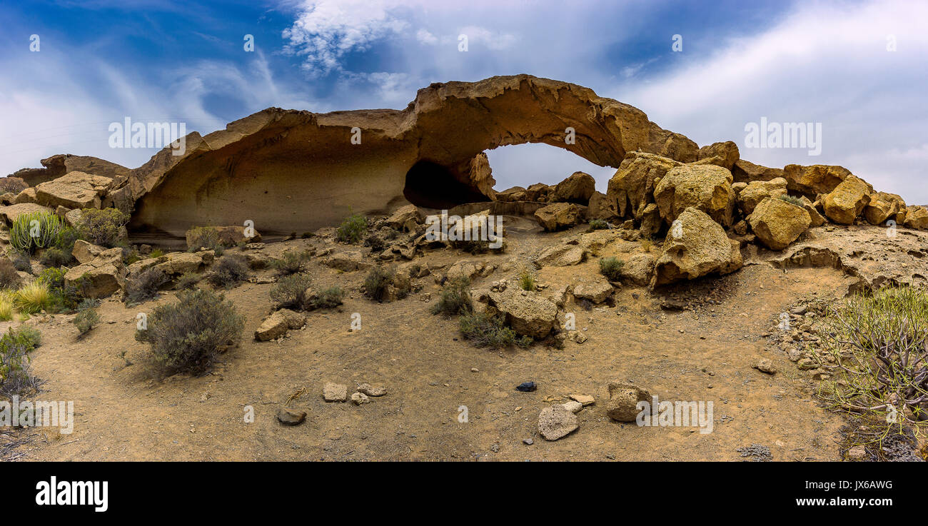 This stone arch is called Arco de Tajao. You can find it on the Canary island  Tenerife in Spain Stock Photo - Alamy