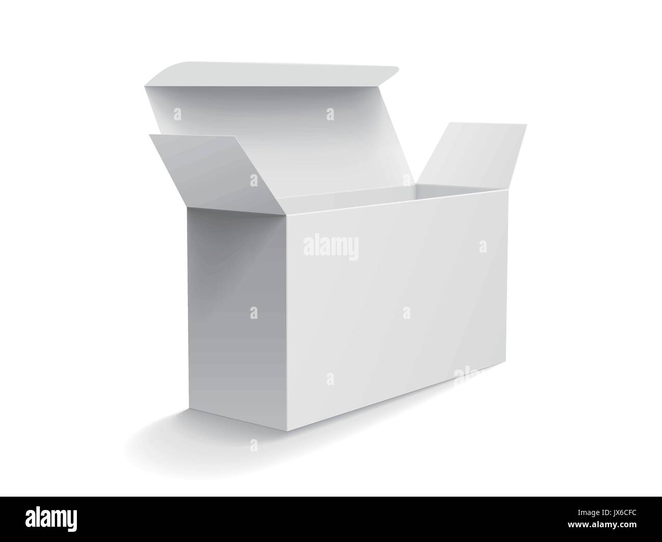Roll End Tuck Front Box Mockup Blank Paper Box Template Design In 3d Stock Vector Image Art Alamy
