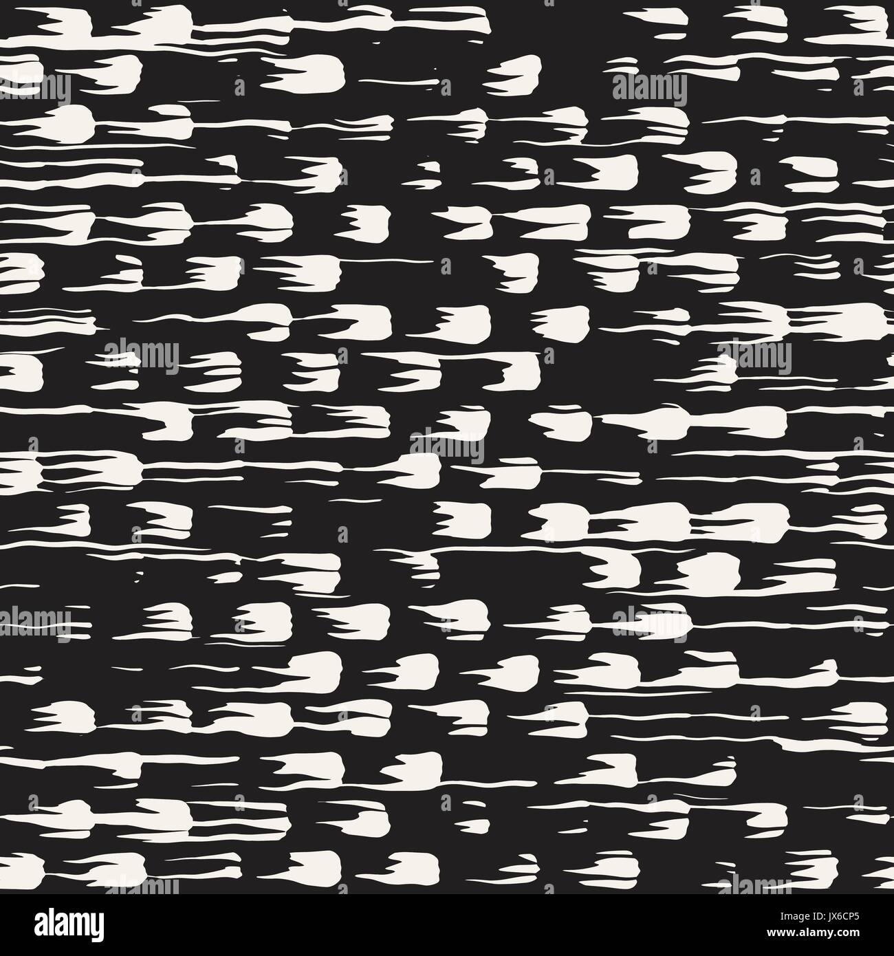 Vector seamless pattern with brush stripes and strokes. Black and white ...