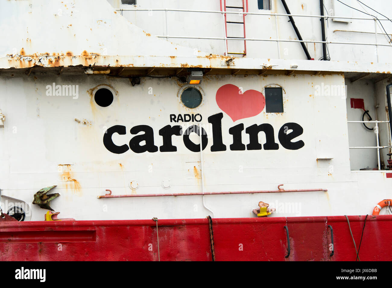 Former Pirate Radio ship, Ross Revenge, which broadcast Radio Caroline