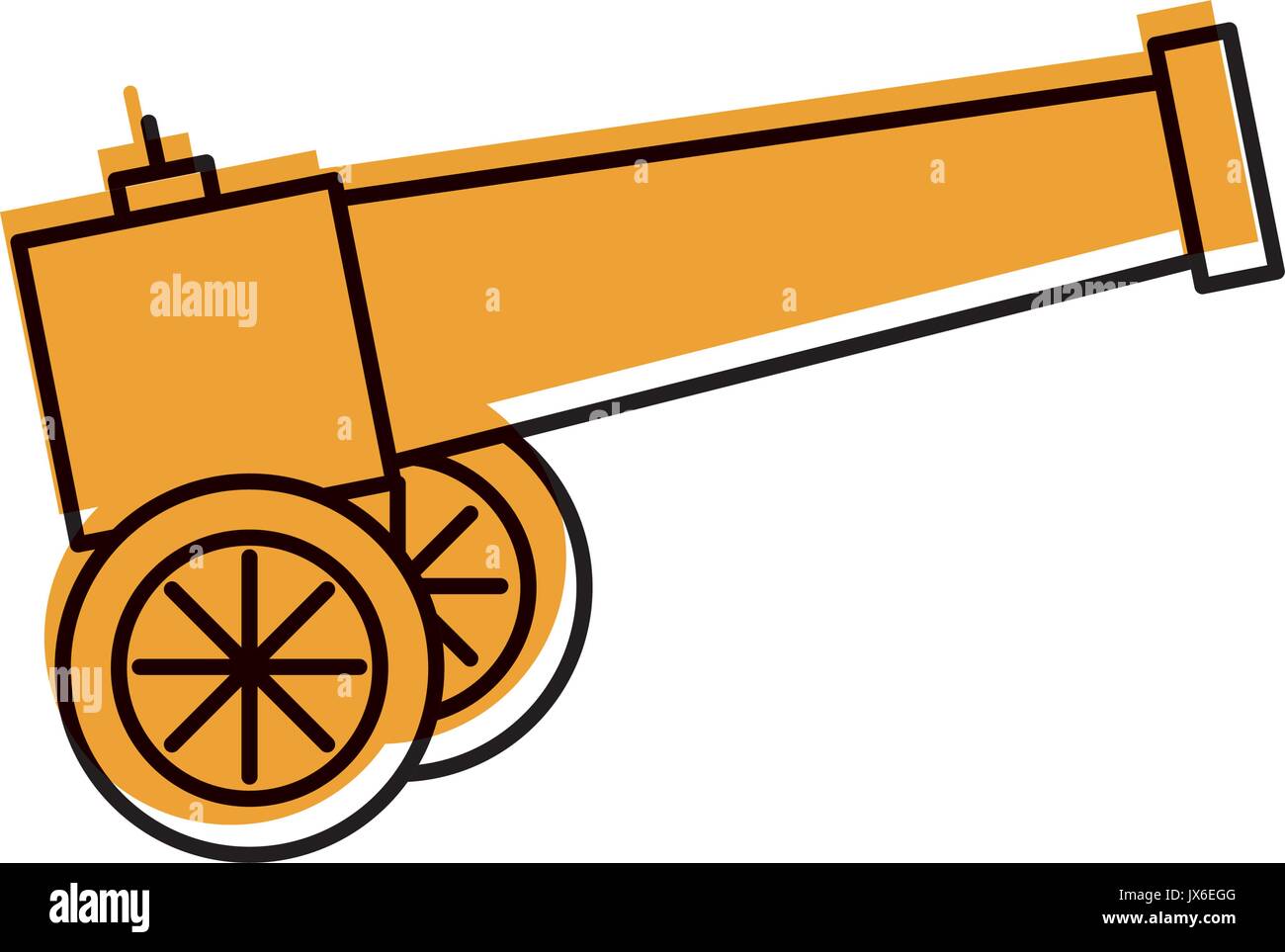 Old cannon isolated icon Stock Vector Image & Art - Alamy