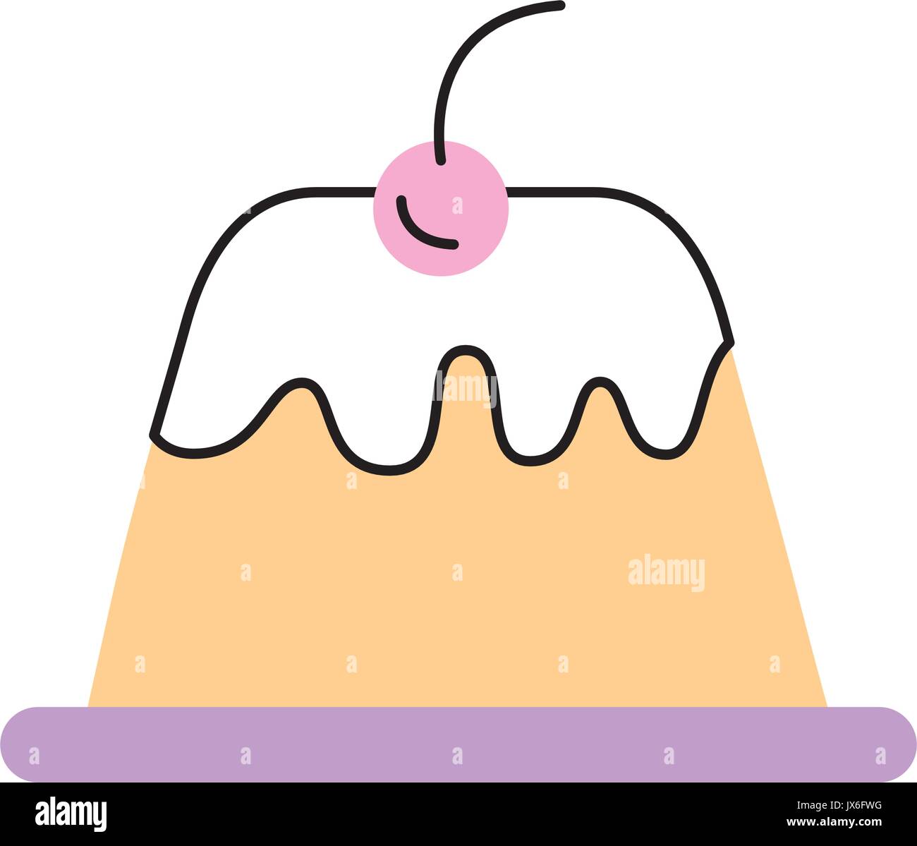 sweet pudding isolated icon Stock Vector Image & Art - Alamy