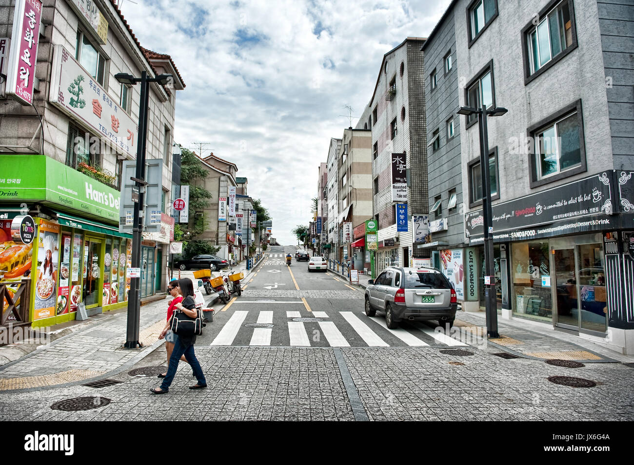Seoul, South Korea - September 4, 2016 : Street scenery around Insadong area in Seoul, Korea Stock Photo