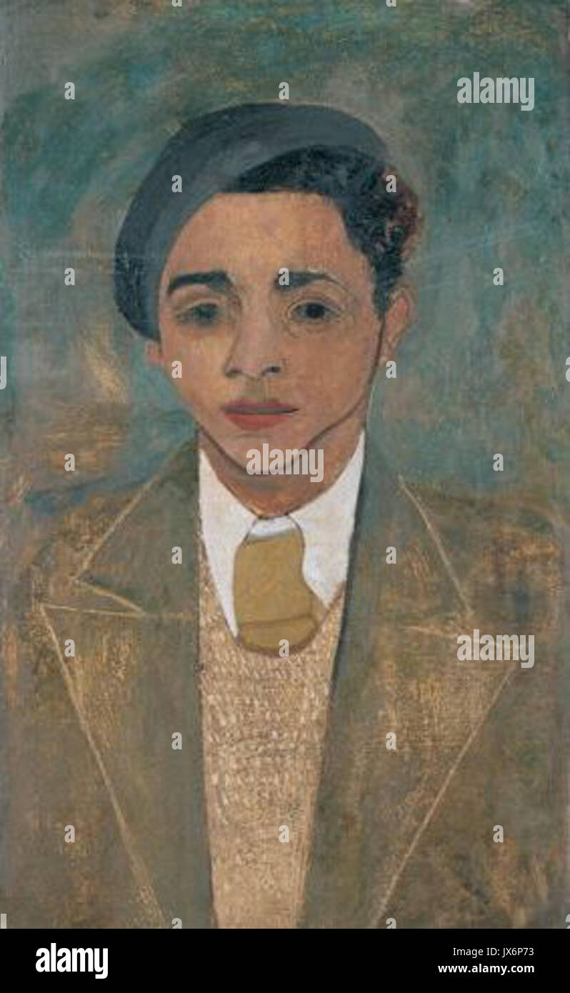 4451 felix nussbaum zelfportret ca 1925 olieverf op doek 64 x 39 cm Stock Photo