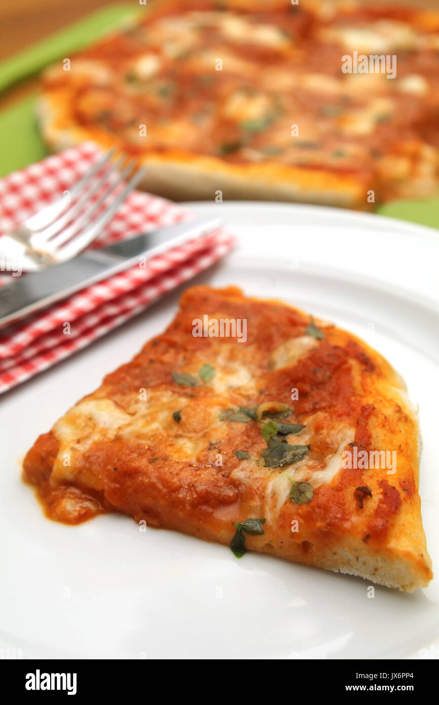 Pizza Margherita Stock Photo