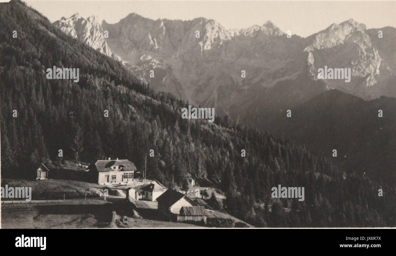 Postcard of Jezerski vrh 1934 Stock Photo