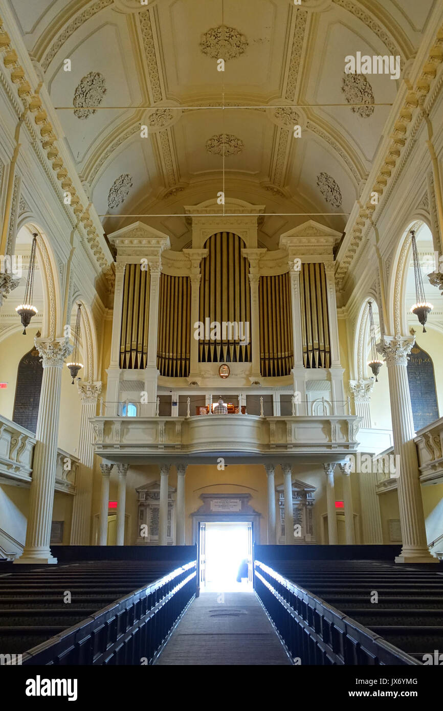 Interior Arlington Street Church Boston, Massachusetts DSC06992 Stock