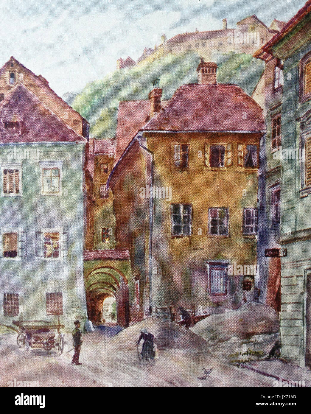 Old ljubljana map hi-res stock photography and images - Alamy