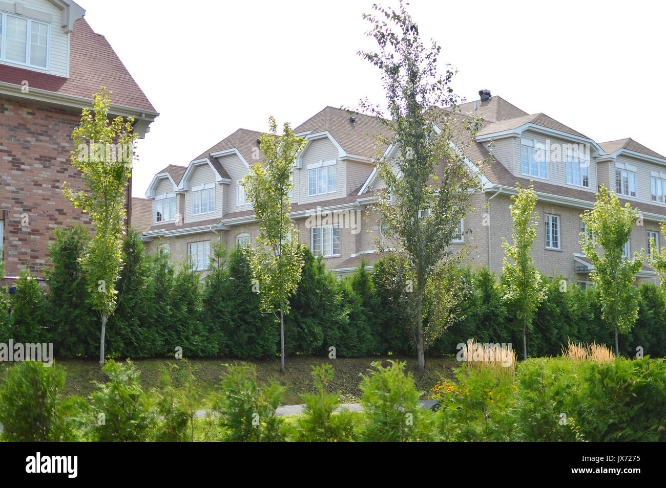 Modern House in Bois Franc near the central park in Canada Stock Photo