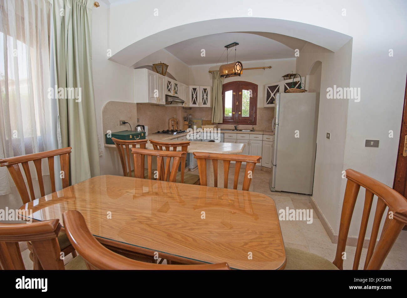 Kitchen and dining area in luxury apartment show home showing interior ... - Kitchen And Dining Area In Luxury Apartment