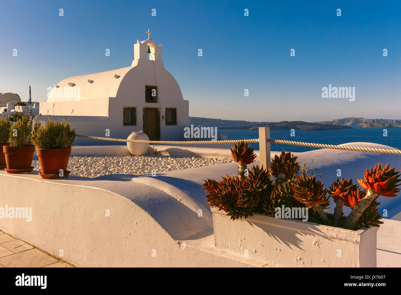 Picturesque view of Oia, Santorini, Greece Stock Photo
