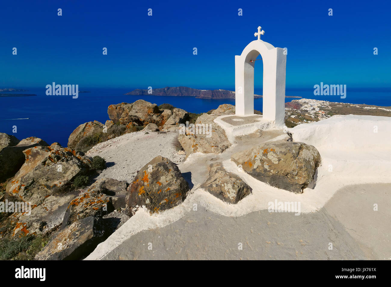 Picturesque view of Oia, Santorini, Greece Stock Photo