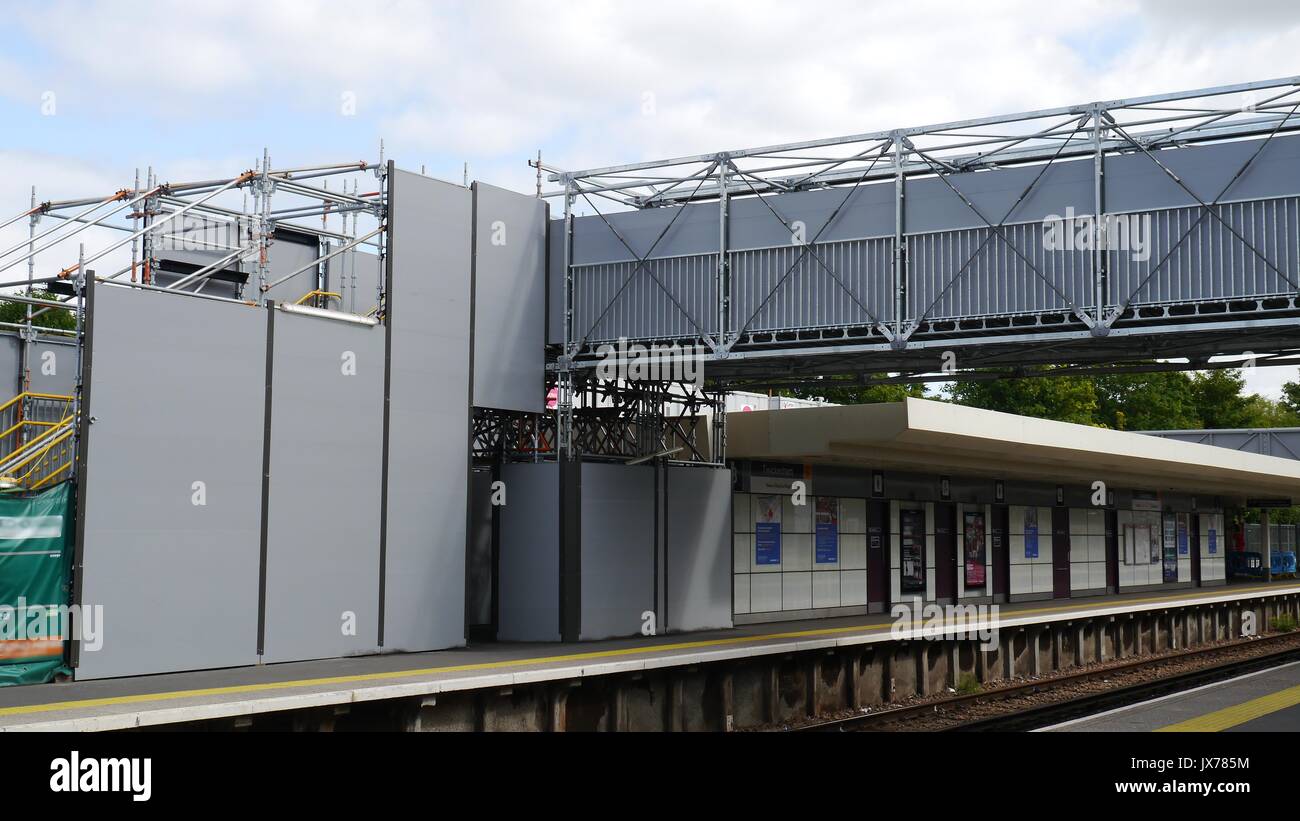 Twickenham railway station being renovated Stock Photo