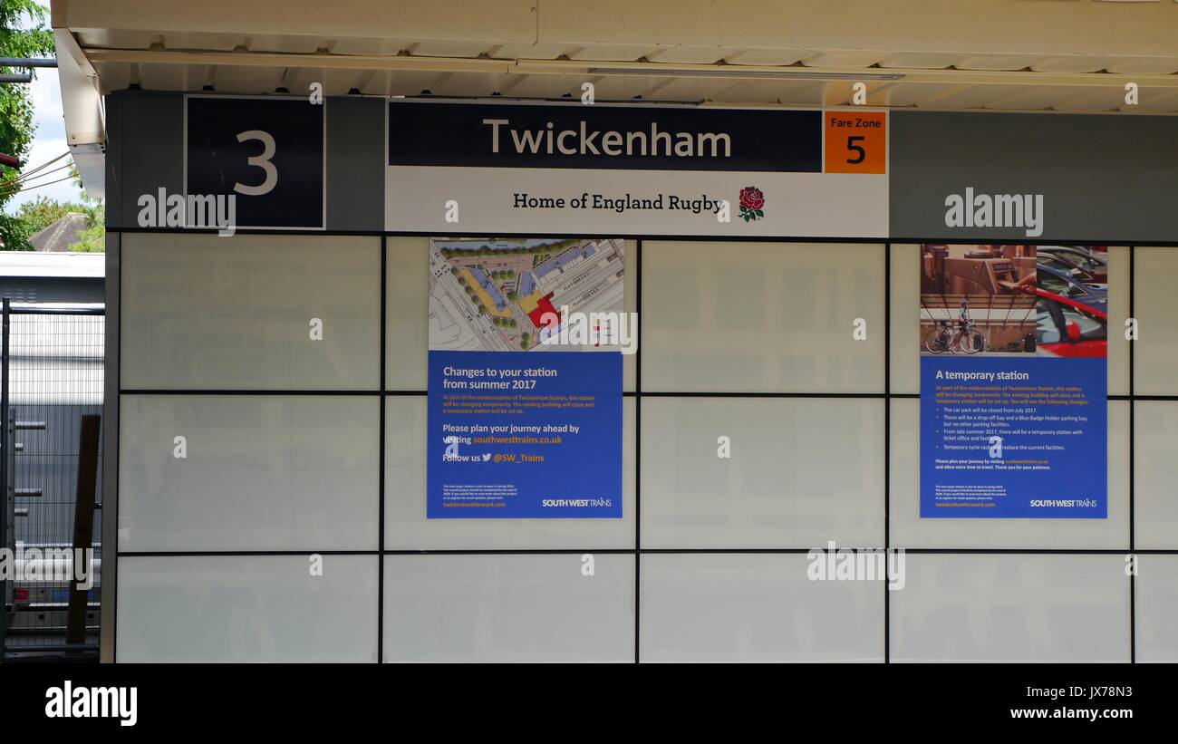 Twickenham Railway Station Stock Photo