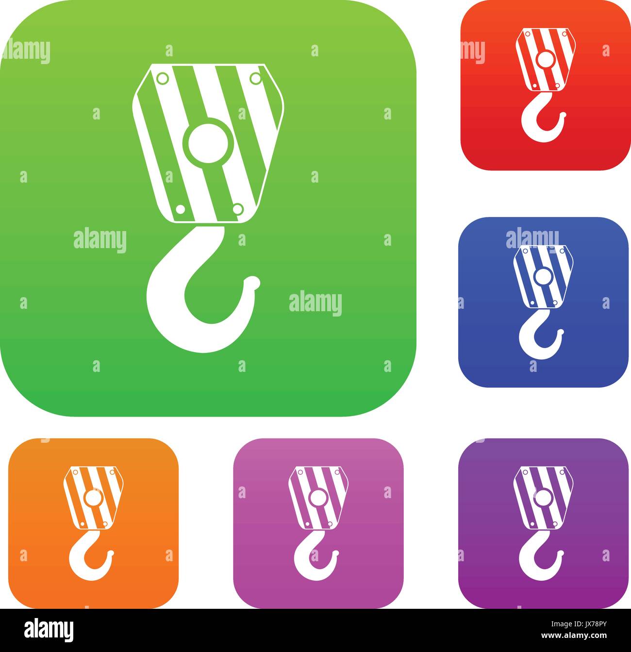 Crane hook set collection Stock Vector Image & Art Alamy