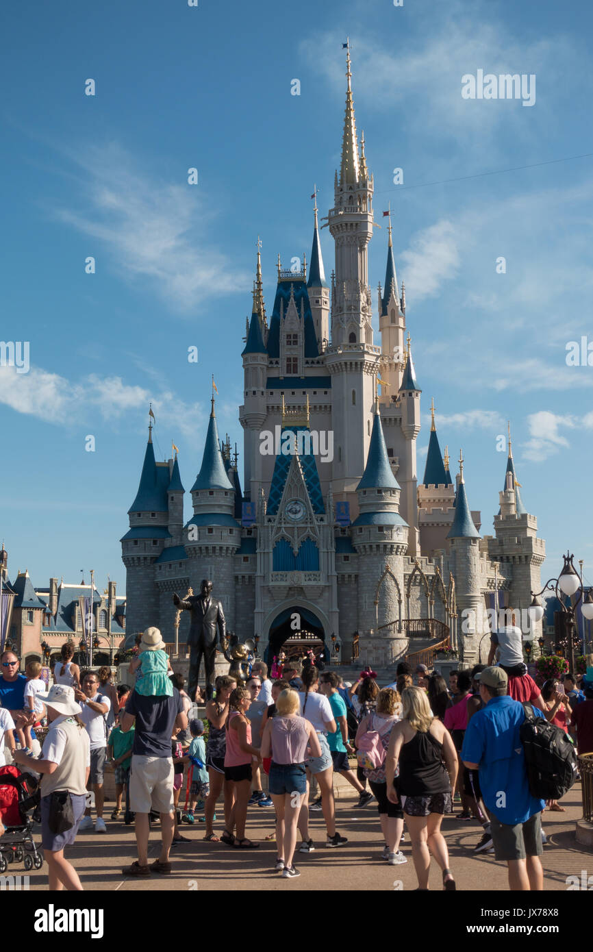 Cinderalla Castle in Magic Kingdom Thee Park, Walt Disney World, Orlando, Florida Stock Photo