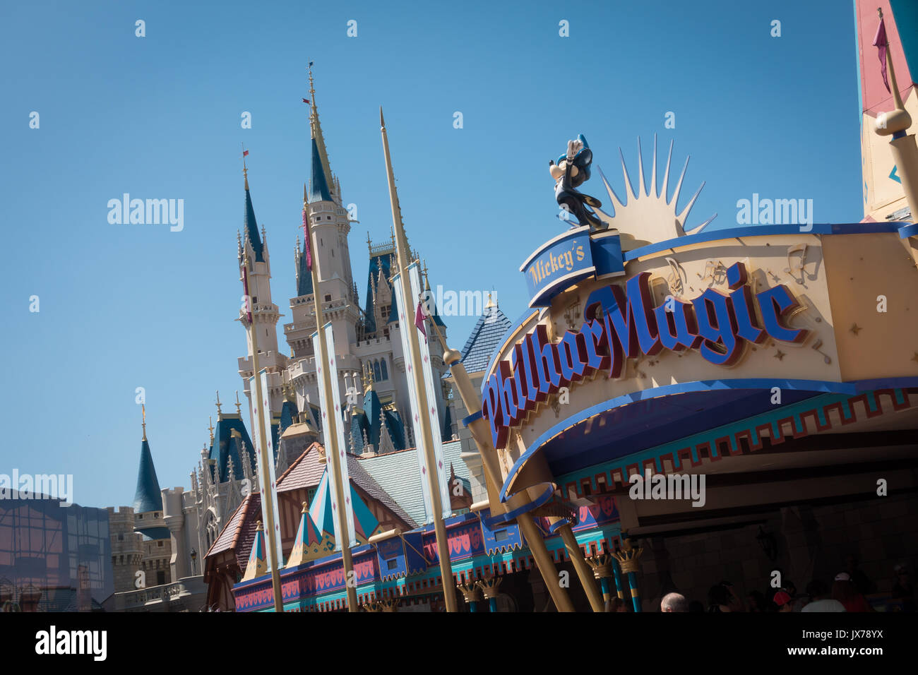 Entrance to Mickeys PhilharMagic show in Fantasyland, Magic Kingdom, Orlando, Florida. Stock Photo