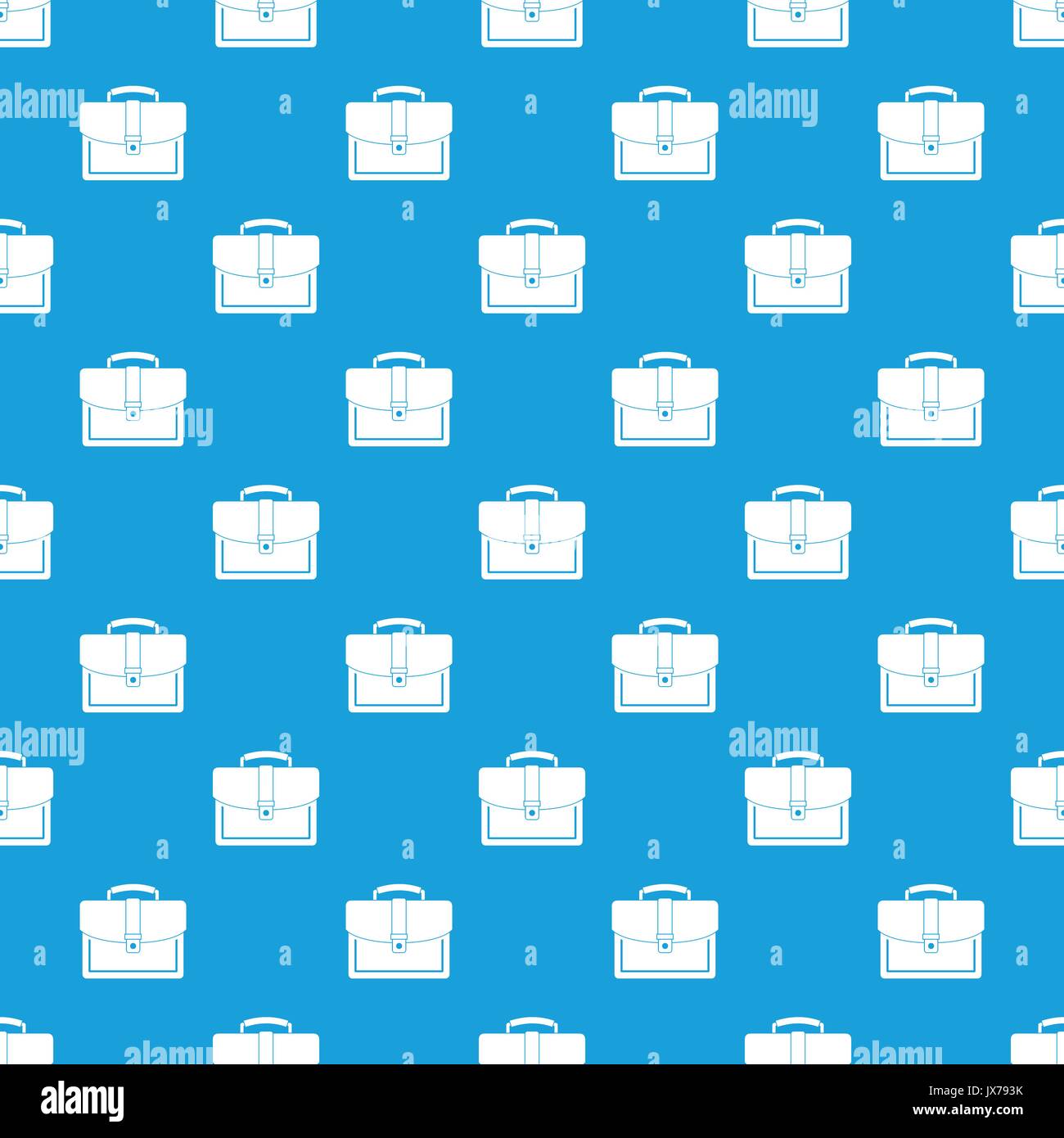 Business briefcase pattern seamless blue Stock Vector