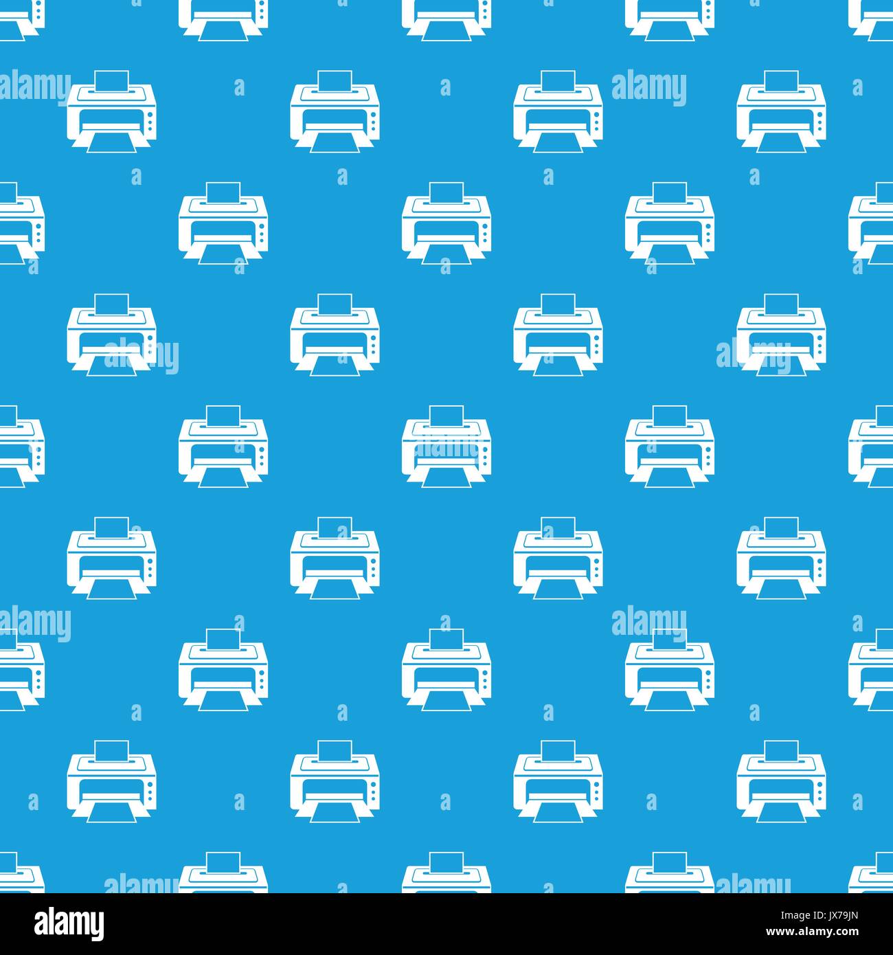 Printer pattern seamless blue Stock Vector
