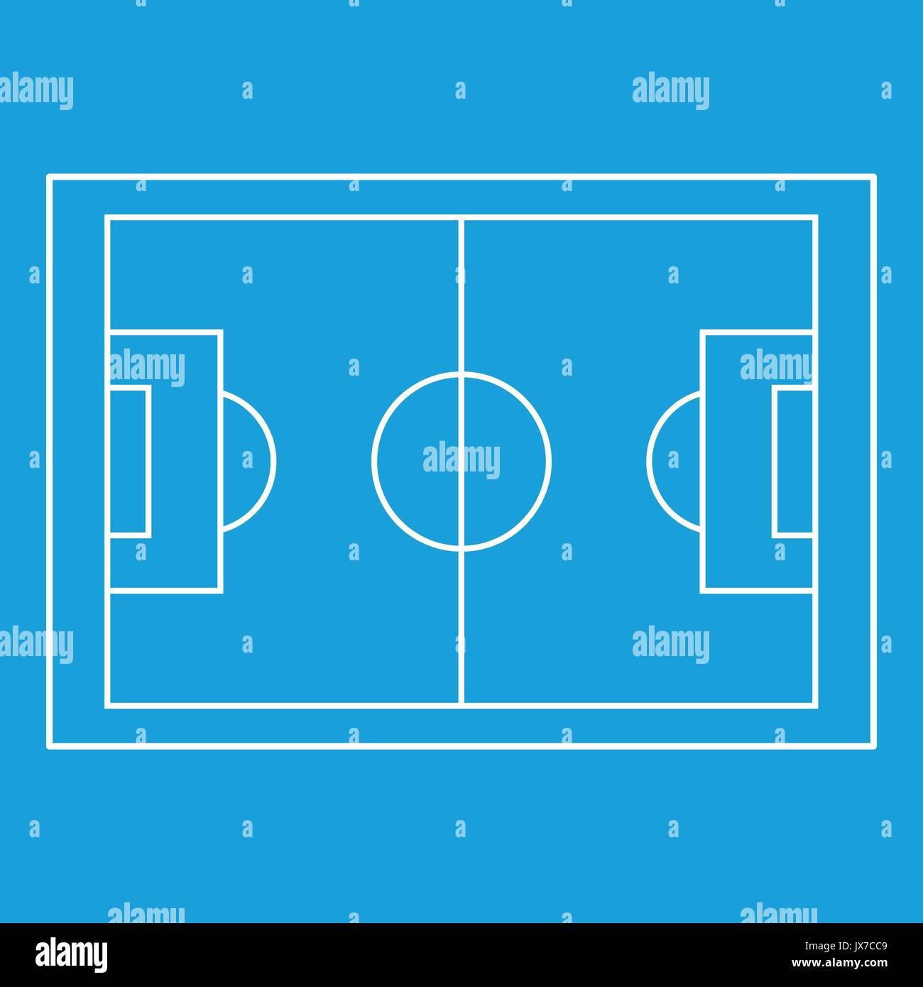 Football pitch icon, simple style Stock Vector
