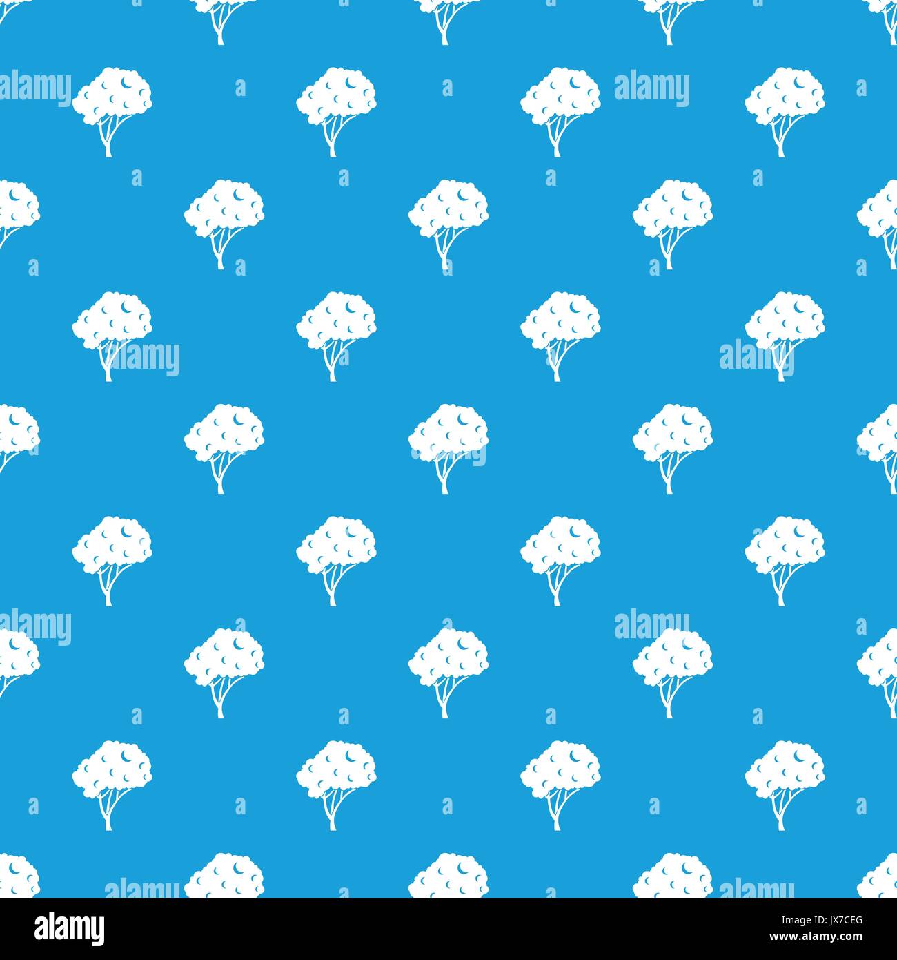 Tree pattern seamless blue Stock Vector Image & Art - Alamy