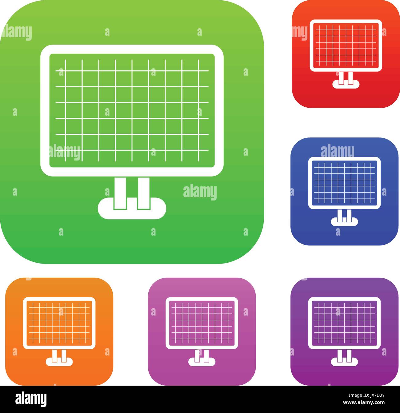 Computer monitor set collection Stock Vector Image & Art - Alamy