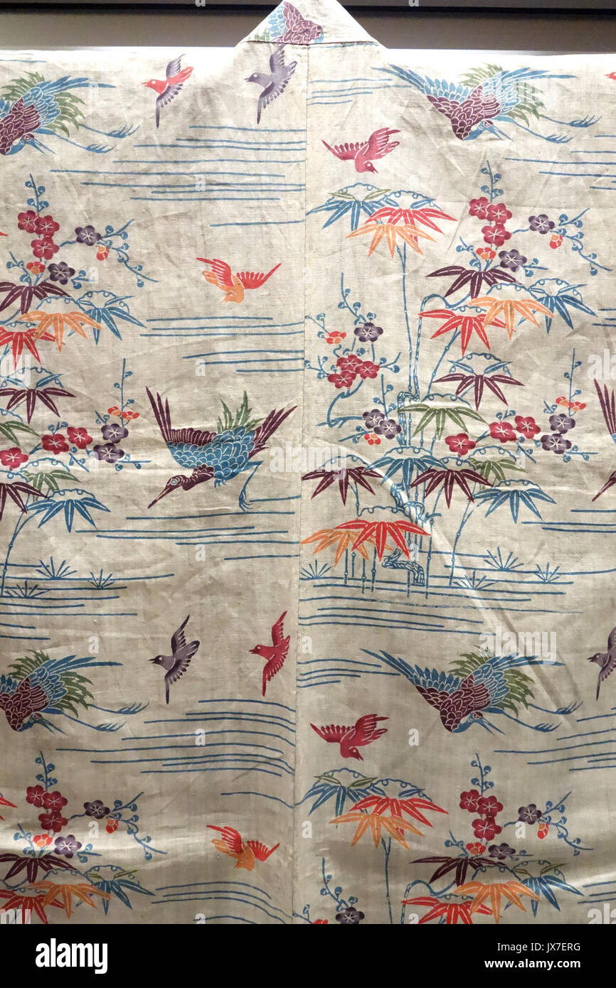 Dress in Bingata Stencil Dyeing, Okinawa Main Island, Second Sho