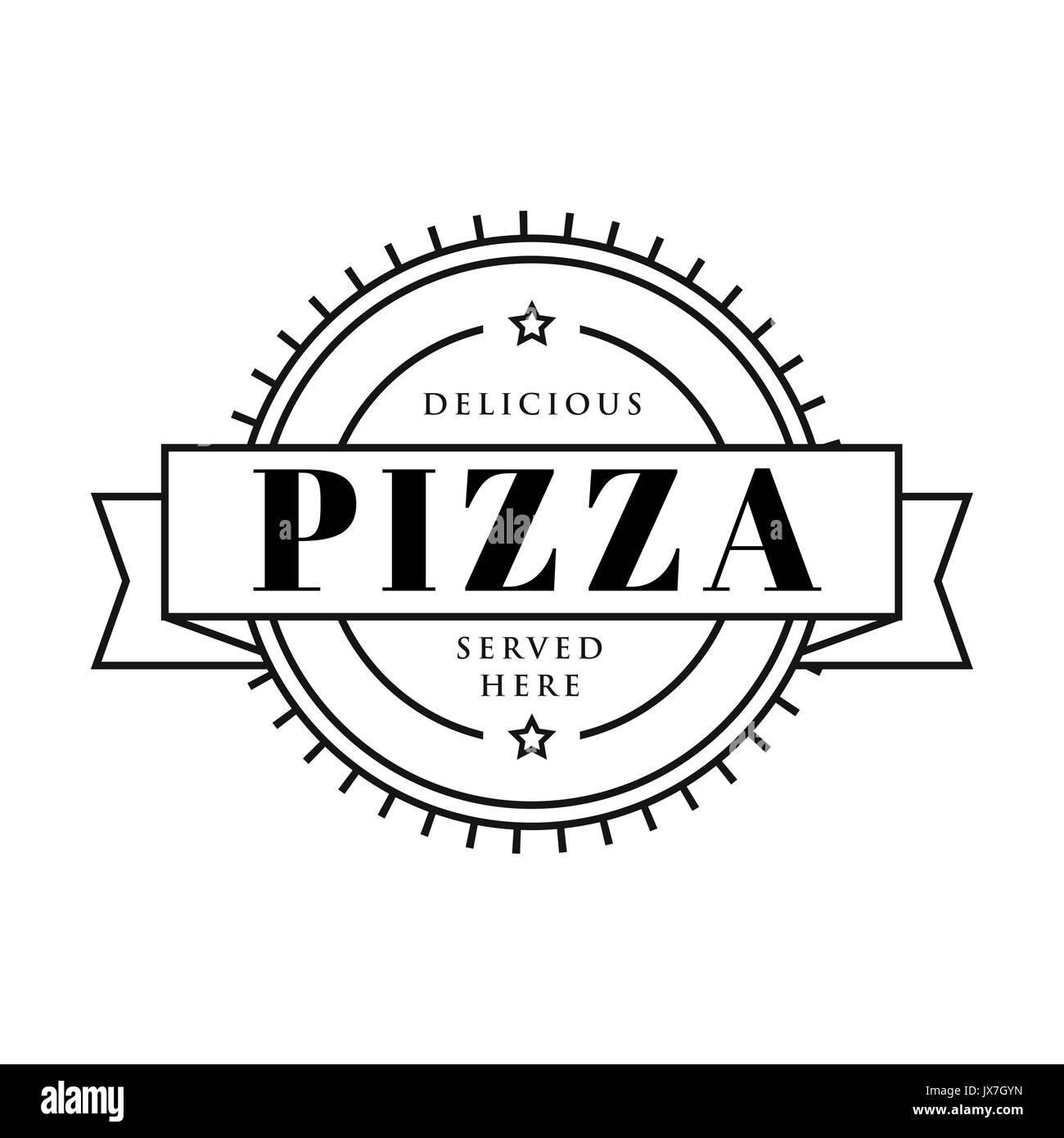 Pizza vintage sign stamp Stock Vector