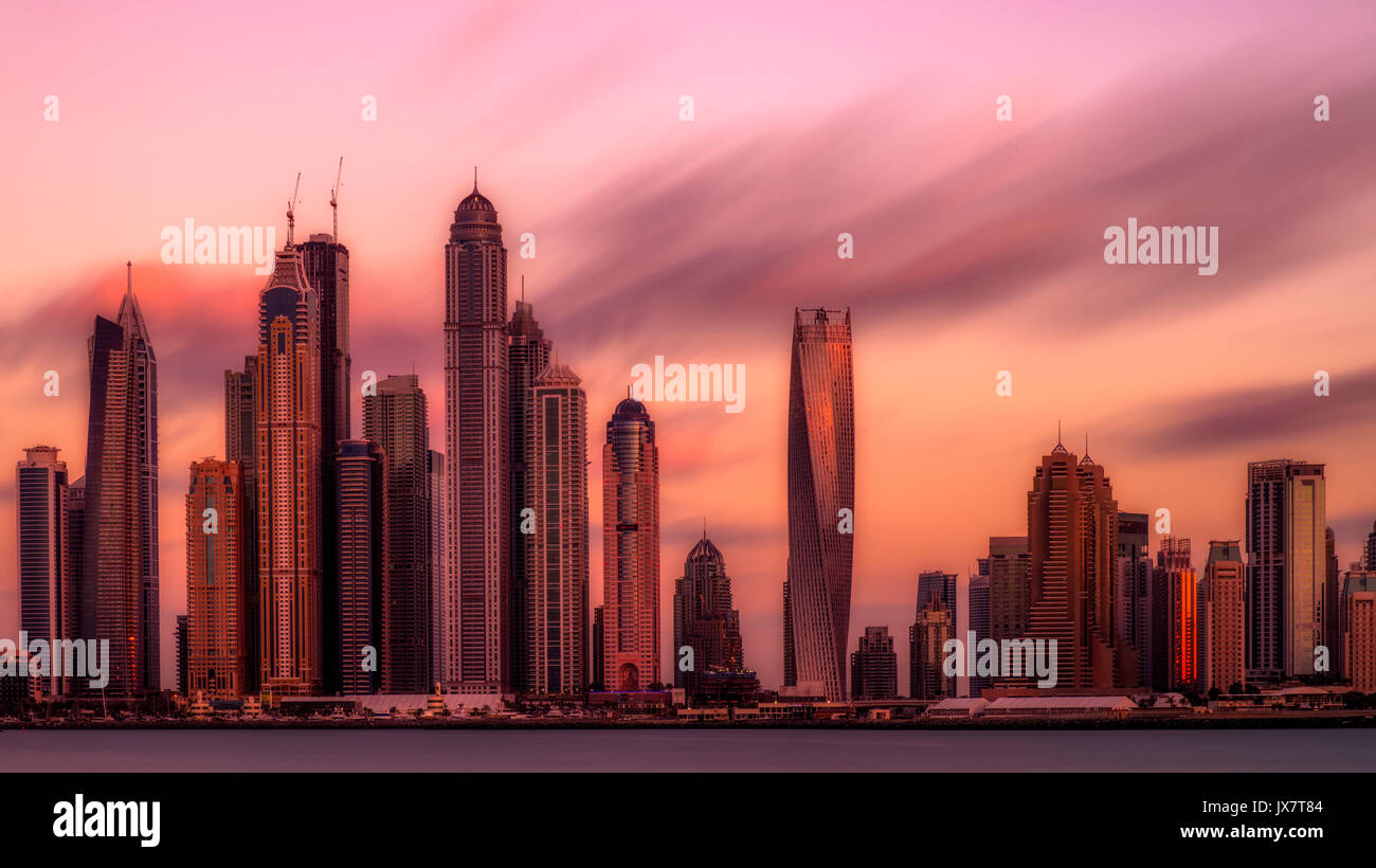 Dubai Skyline ( Emitates Arab United ) Stock Photo
