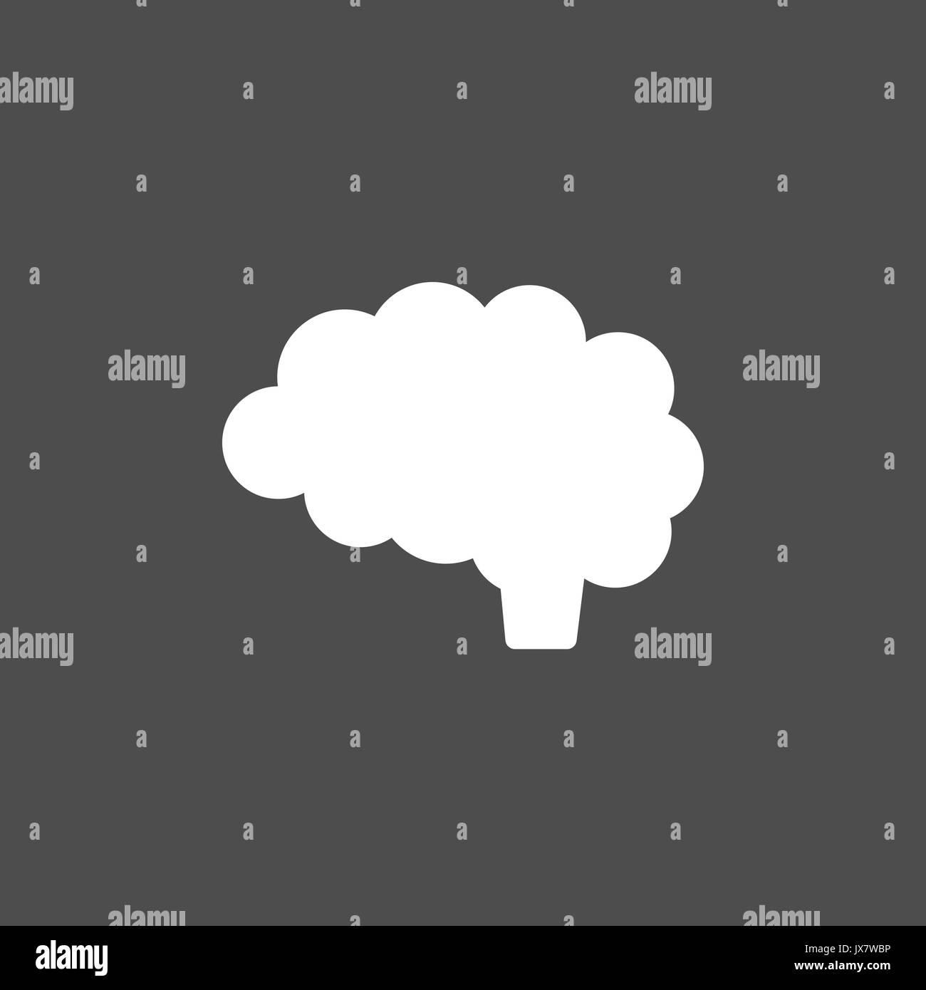 Isolated brain icon on dark background illustration Stock Vector